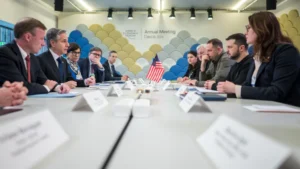 Lire la suite à propos de l’article Davos: les États-Unis vont «maintenir» leur «soutien» à l’Ukraine, promet Blinken à Zelensky